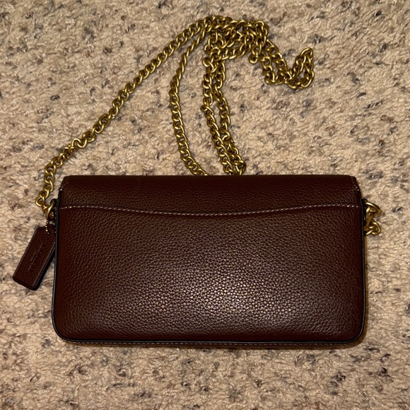 Coach Mila Crossbody Bag Brown with Gold Chain - Picture 3 of 10